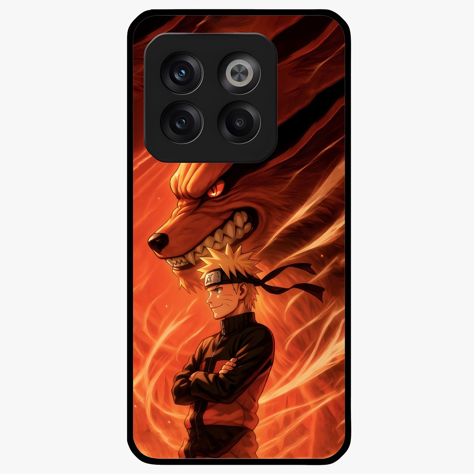 Nine Tails Legacy Glass Case for 1+10T powerful front view featuring legendary fox inspired artwork