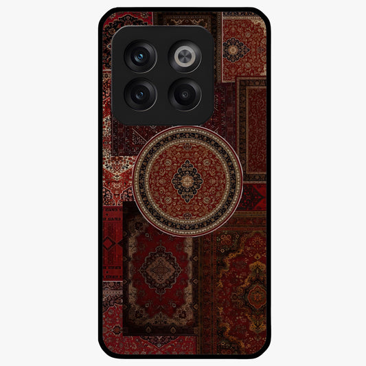 Persian Heritage Collage Glass Case for 1+10T rich front view featuring intricate Persian inspired collage artwork