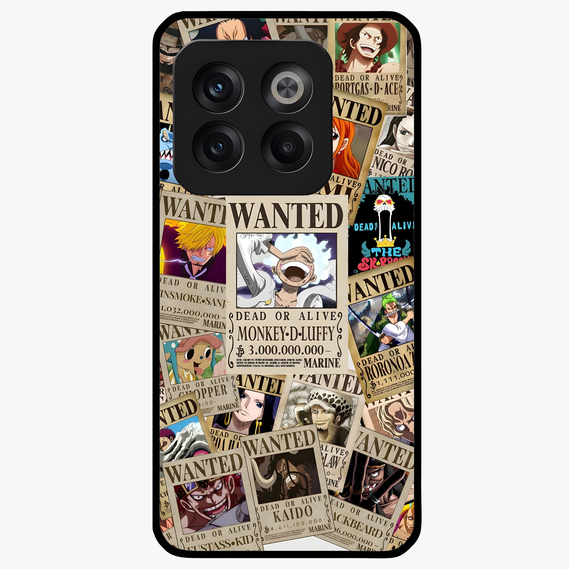 Pirate Wanted Legends Glass Case for 1+10T bold front view featuring legendary pirate themed artwork
