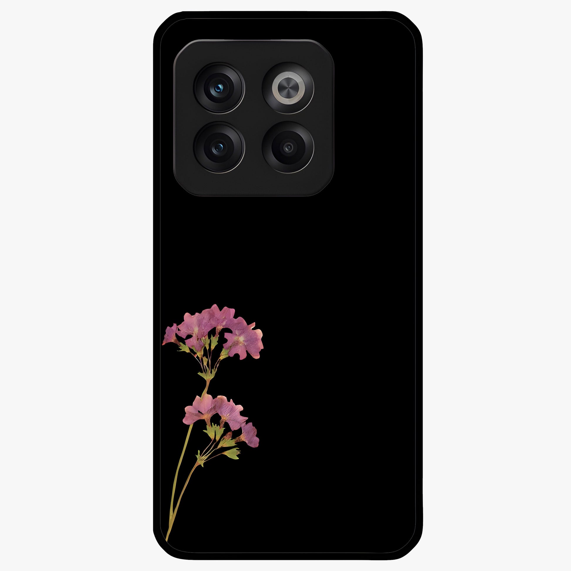 Riching Lavender Flower Glass Case for 1+10T soft front view featuring elegant lavender floral artwork