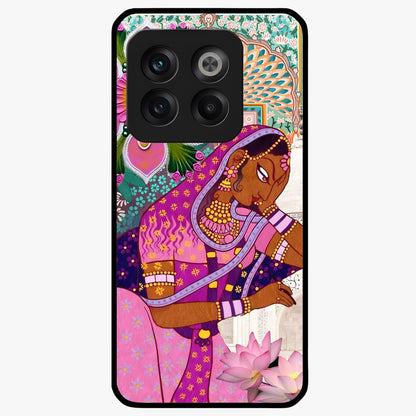 Royal Lotus Muse Glass Case for 1+10T graceful front view featuring lotus artwork with regal detailing