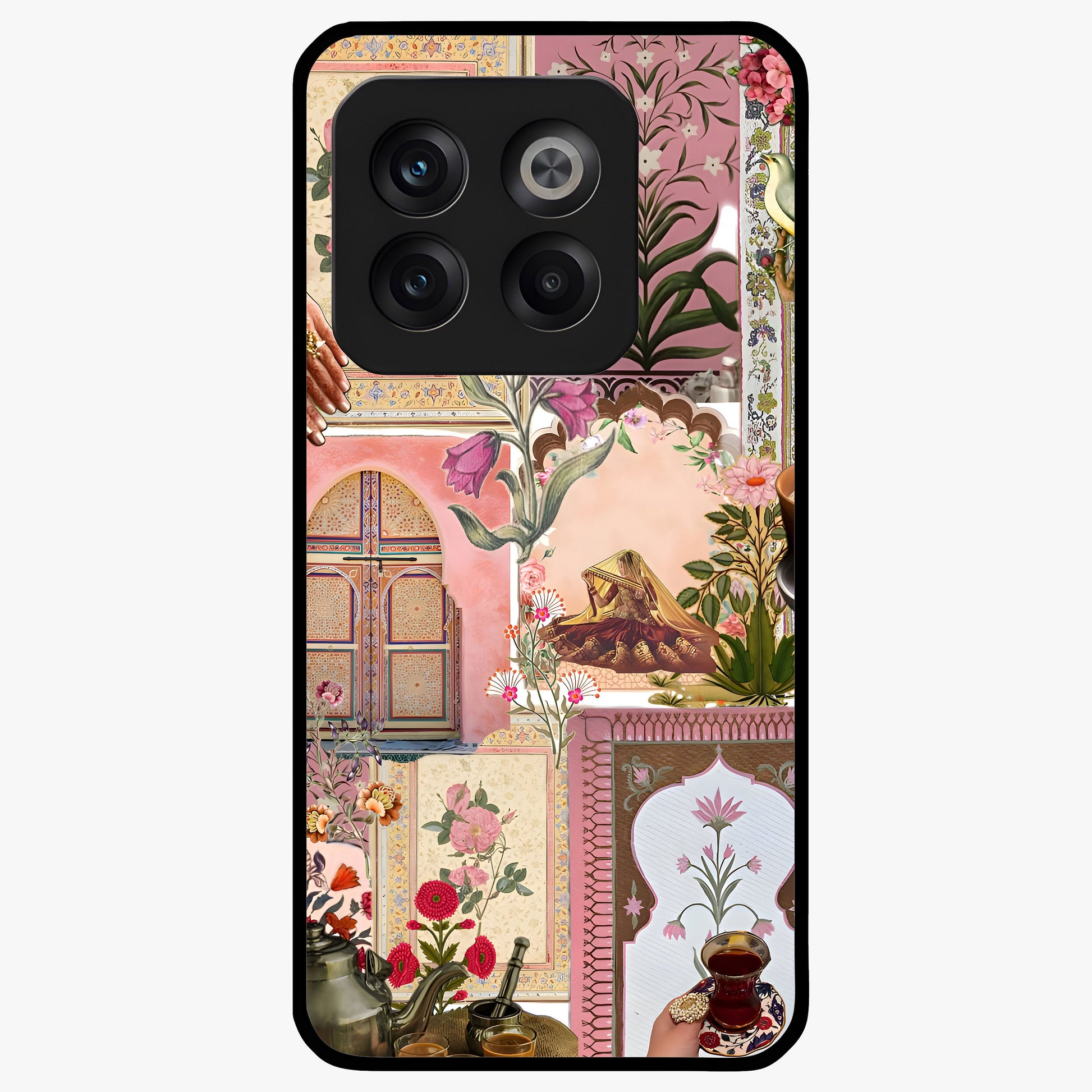 Royal Pink Legacy Glass Case for 1+10T elegant front view featuring luxurious pink themed artistic artwork