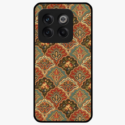 Royal Threadwork Glass Case for 1+10T elegant front view featuring embroidered threadwork inspired artwork