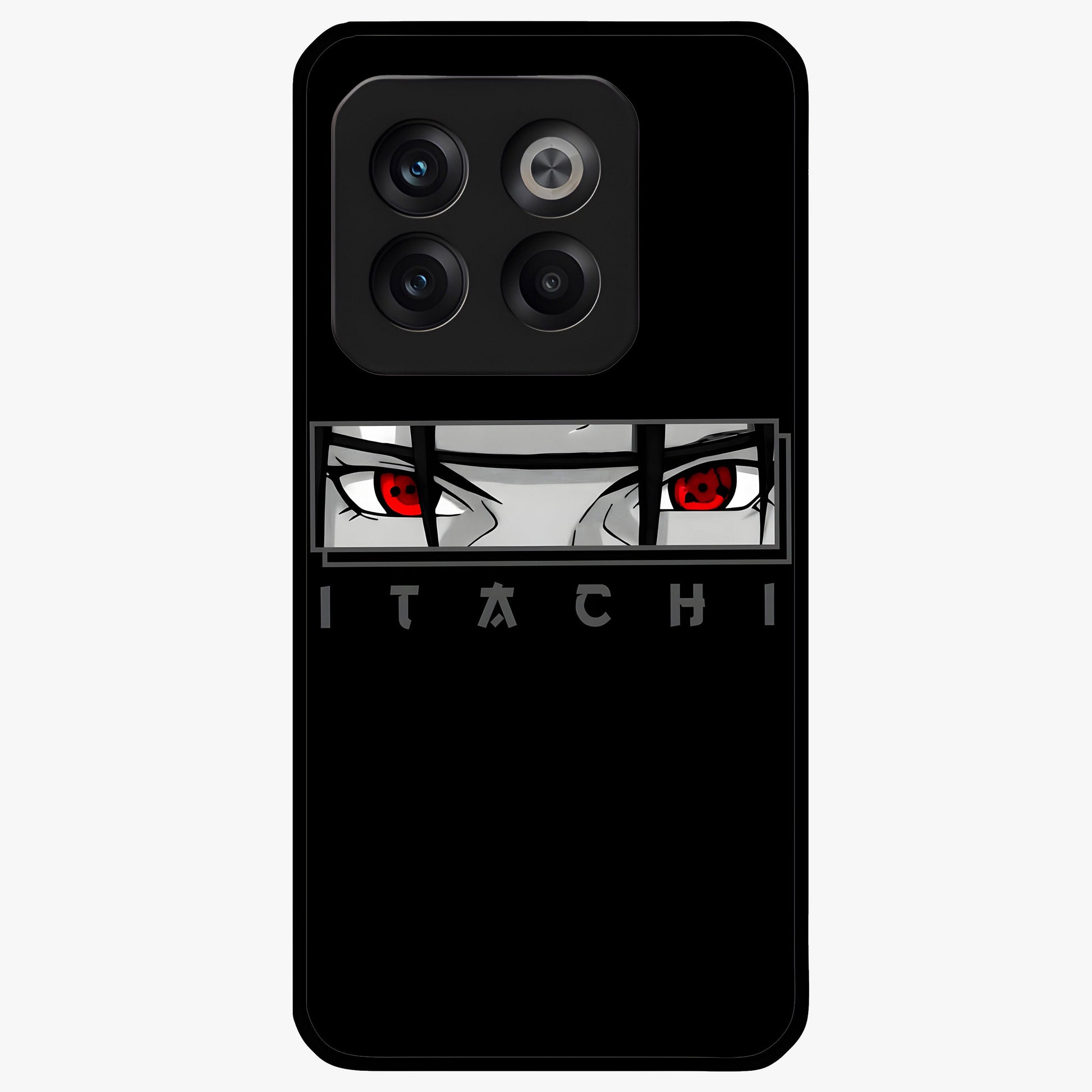 Scarlet Gaze Dominance Glass Case for 1+10T dramatic front view featuring intense red themed artwork