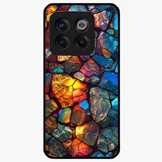 Shattered Light Glass Case for 1+10T artistic front view featuring abstract broken light inspired artwork