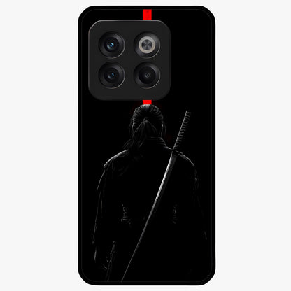 Silent Blade Resolve Glass Case for 1+10T bold front view featuring stealth warrior inspired artwork