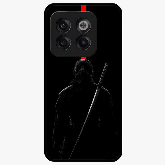 Silent Blade Resolve Glass Case for 1+10T bold front view featuring stealth warrior inspired artwork