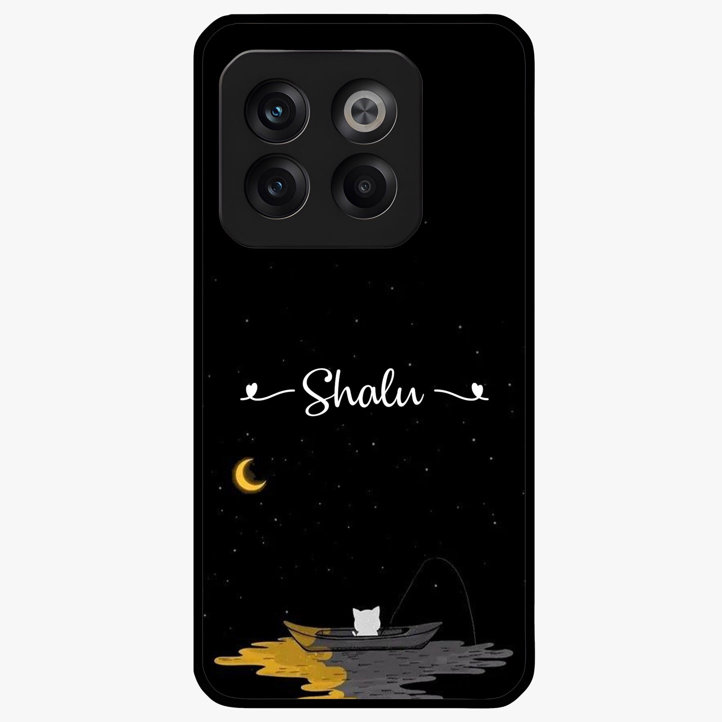 Silent Night Row Glass Case for 1+10T dramatic front view featuring night themed artistic artwork