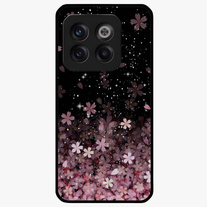 Small Starry Flowers Glass Case for 1+10T charming front view featuring tiny floral artwork with star accents