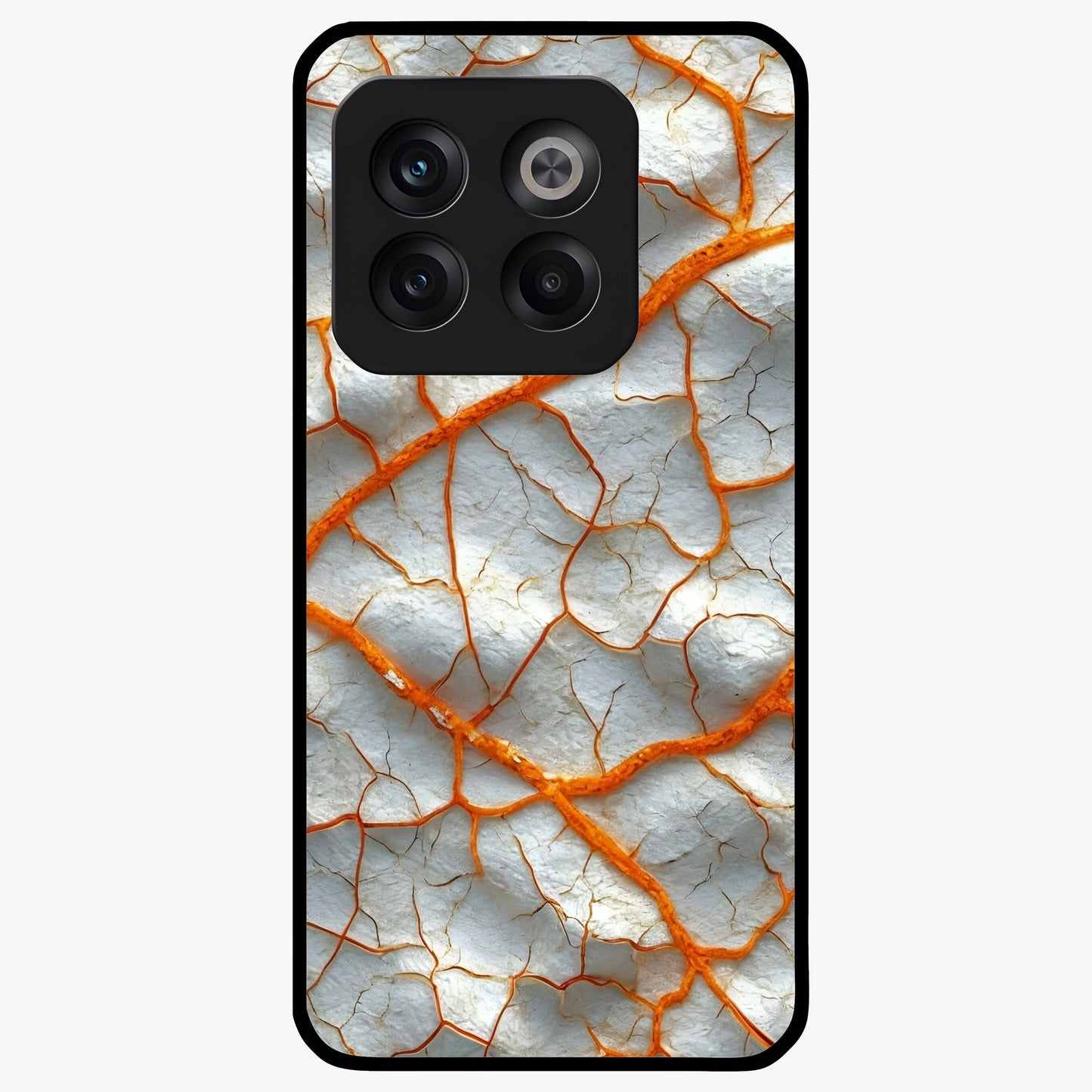 Snarl Zone Buzz Glass Case for 1+10T edgy front view featuring bold aggressive themed artwork