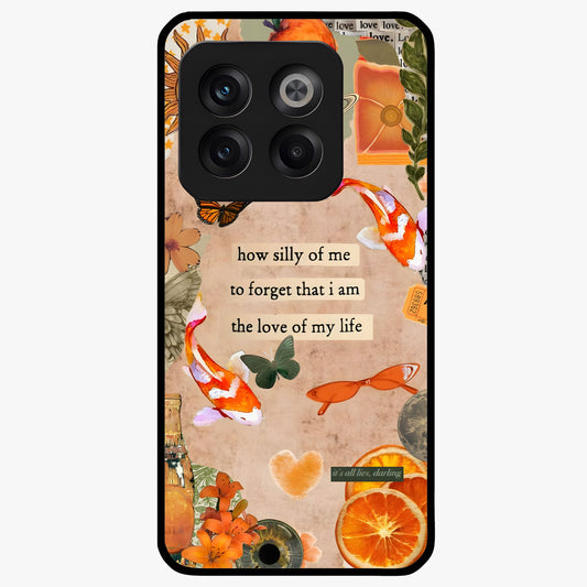 Soft Chaos Aesthetic Glass Case for 1+10T artistic front view featuring abstract chaotic artwork in soft pastel tones