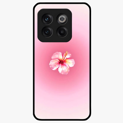 Soft Petal Serenity Glass Case for 1+10T elegant front view featuring gentle floral artwork in muted tones
