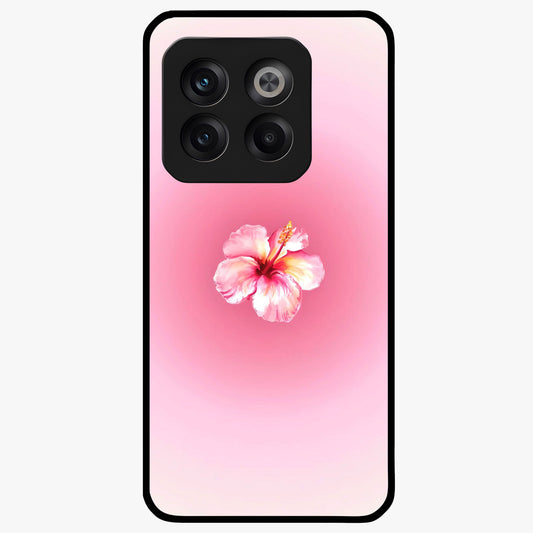 Soft Petal Serenity Glass Case for 1+10T elegant front view featuring gentle floral artwork in muted tones