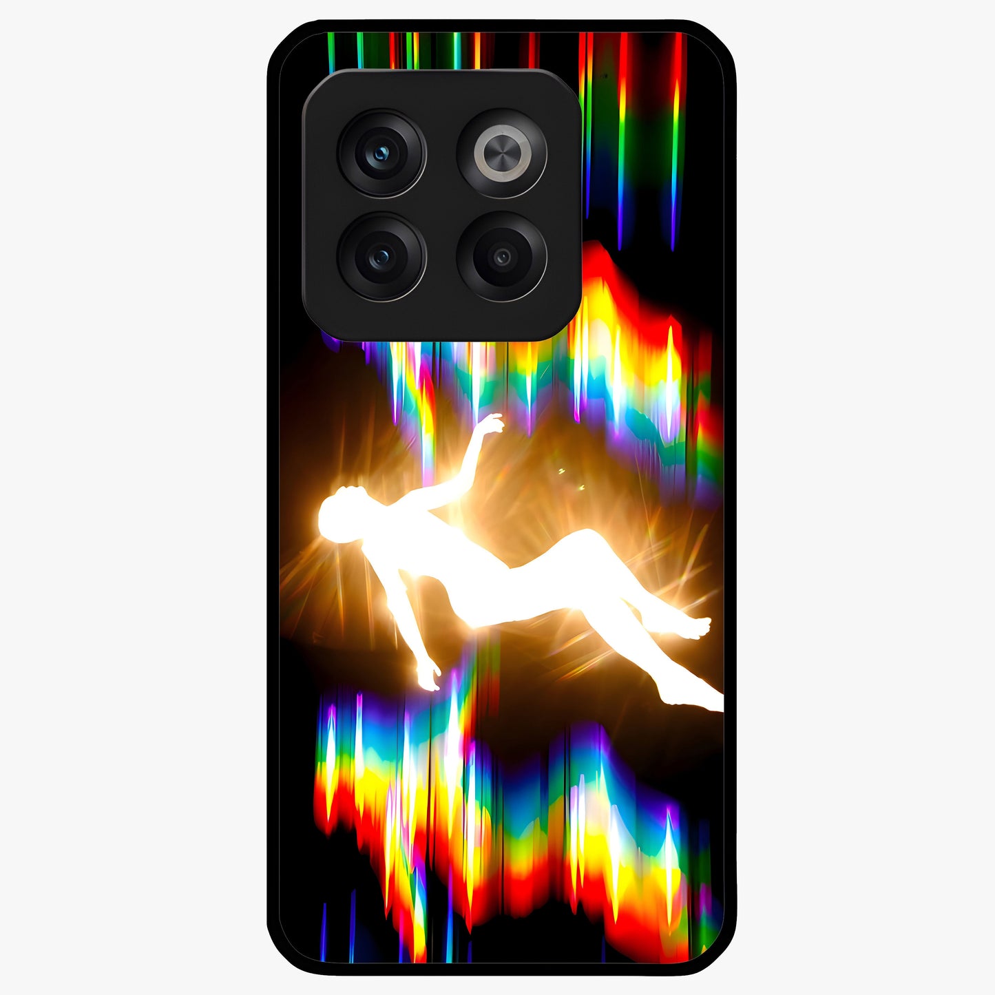 Soul in Spectrum Glass Case for 1+10T artistic front view featuring colorful spectrum inspired artwork