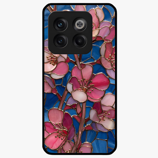 Stained Bloom Grace Glass Case for 1+10T elegant front view featuring stained glass inspired floral artwork