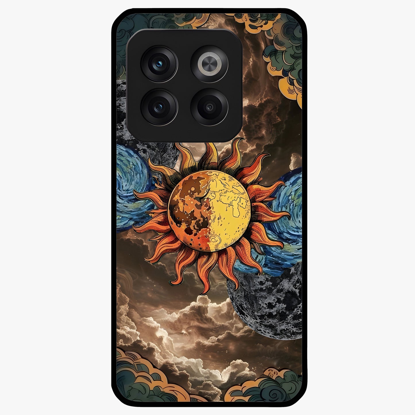 Sun Kissed Valley Glass Case for 1+10T scenic front view featuring glowing valley landscape artwork