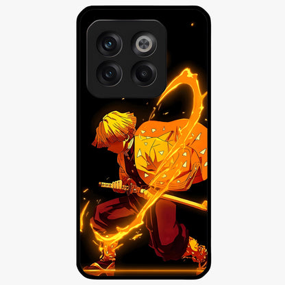 Thunder Flame Execution Glass Case for 1+10T intense front view featuring lightning and flame inspired artwork