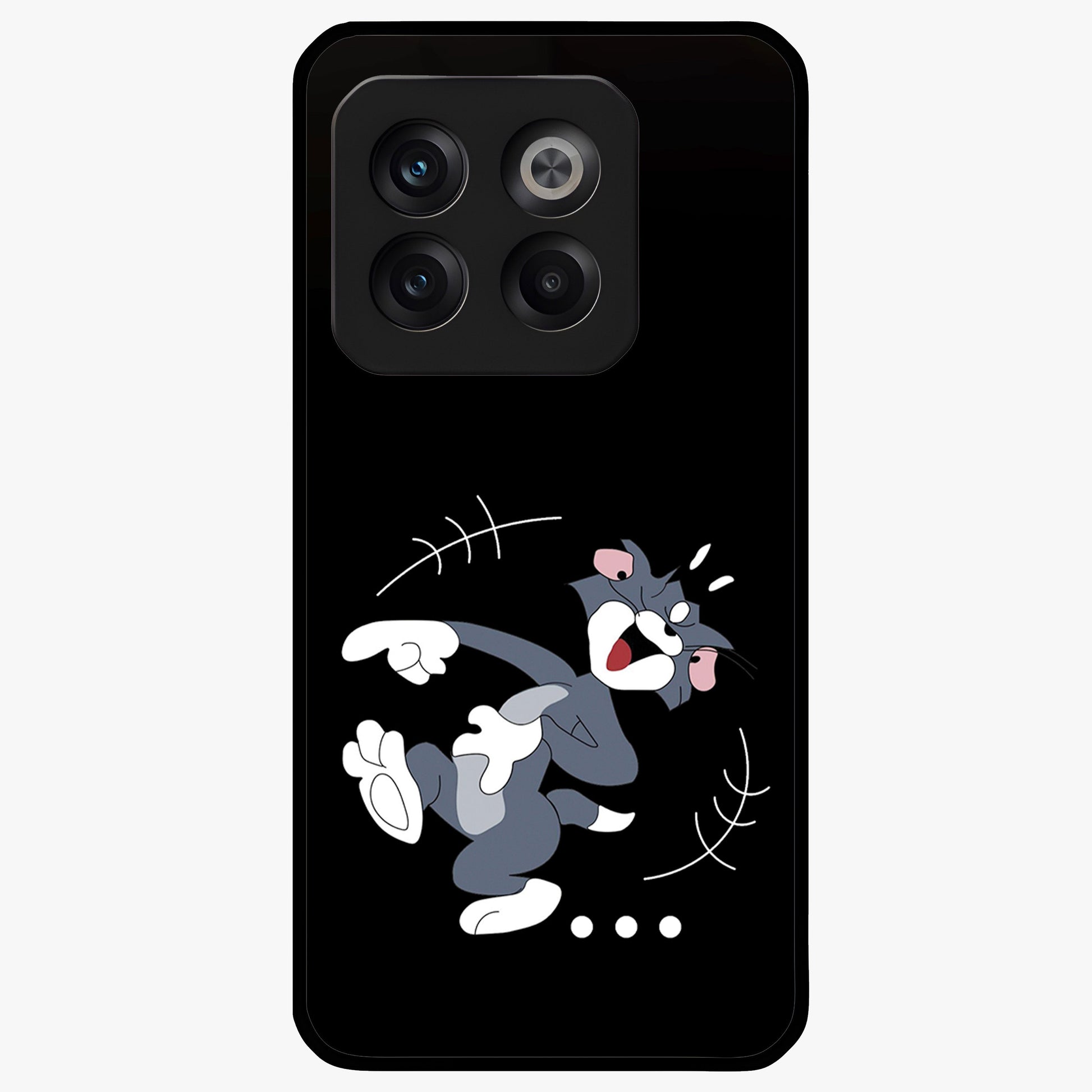 Tom in Trouble Glass Case for 1+10T playful front view featuring animated character artwork in humorous theme