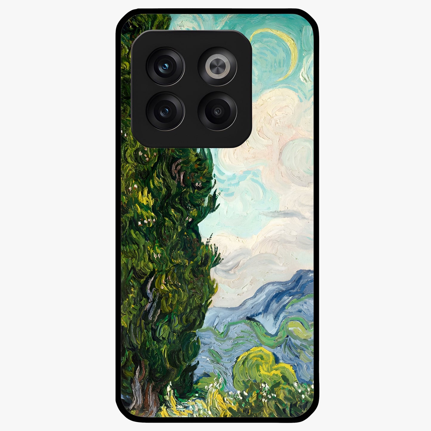 Van Gogh Vintage Art Glass Case for 1+10T elegant front view featuring classic vintage inspired artwork