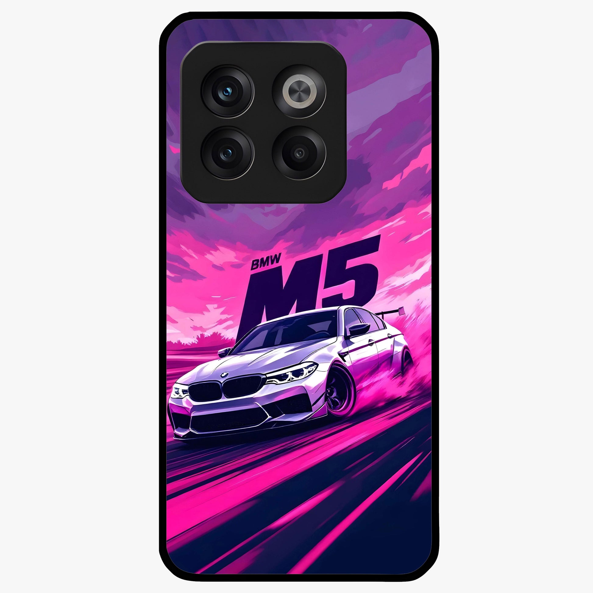 Velocity Drift Pulse Glass Case for 1+10T dynamic front view featuring racing inspired motion artwork