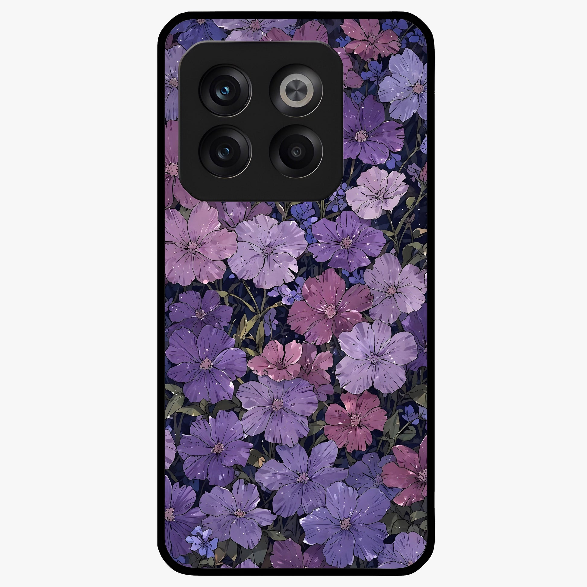 Velvet Bloom Tapestry Glass Case for 1+10T elegant front view featuring rich floral tapestry artwork