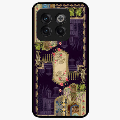 Velvet Mughal Art Glass Case for 1+10T luxurious front view featuring intricate Mughal inspired artwork