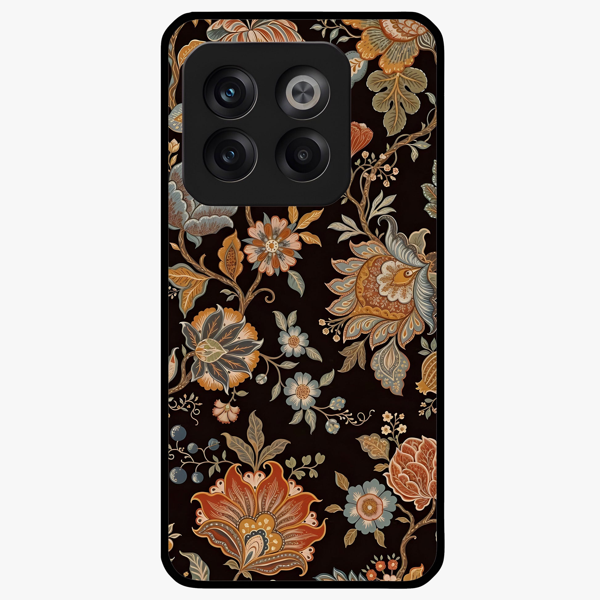 Vintage Floral Dream Glass Case for 1+10T dreamy front view featuring soft vintage inspired floral artwork