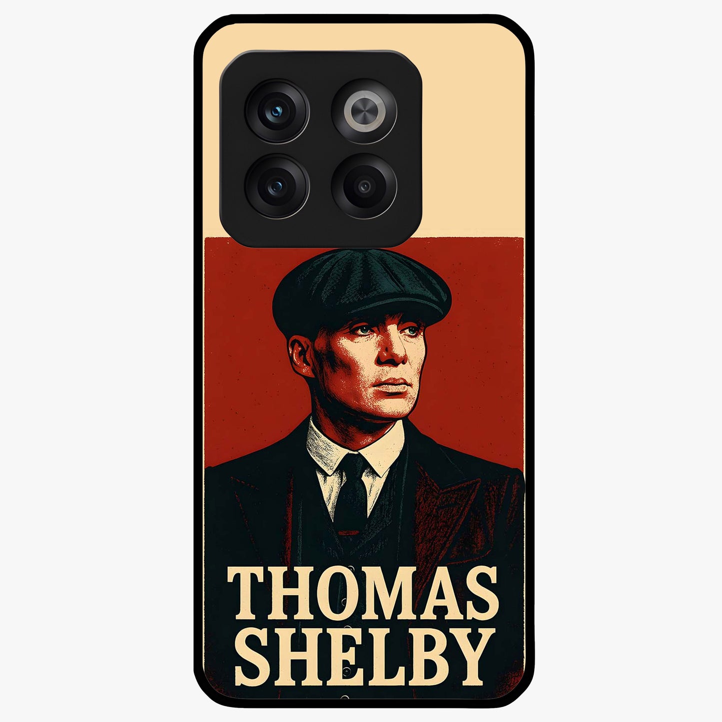 Vintage Mafia Authority Glass Case for 1+10T bold front view featuring classic mafia inspired artwork with retro tones