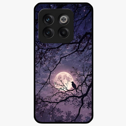 Whispering Moon Silence Glass Case for 1+10T serene front view featuring moon inspired artwork in calm night tones