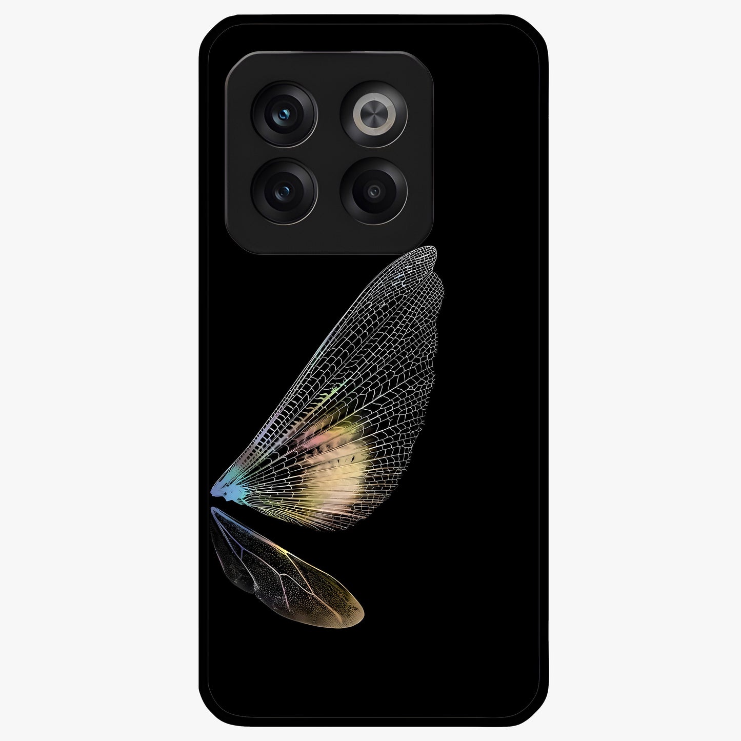 Whispers of Wings Glass Case for 1+10T elegant front view featuring feather or wing inspired artistic artwork