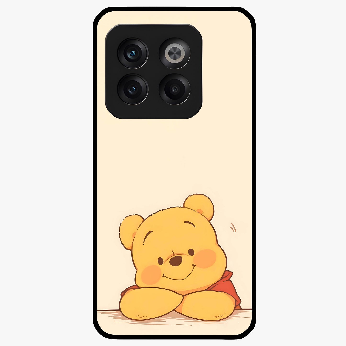 Winniethe Pooh Glass Case for 1+10T adorable front view featuring cute cartoon inspired artwork