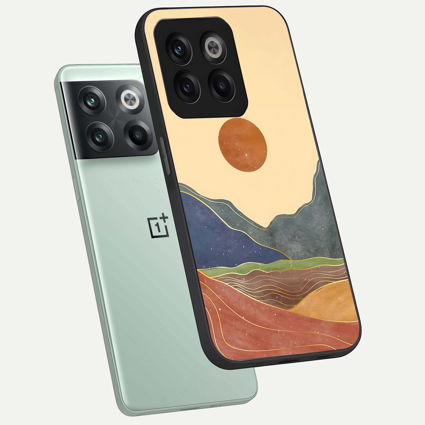 Abstract Mountain Glow Glass Case for OnePlus 10T |1+10T