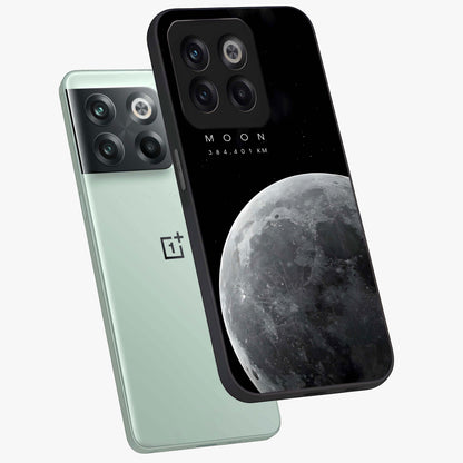 Cosmic Moon Glow Glass Case for 1+10T angled mockup showcasing glossy finish and luminous night design