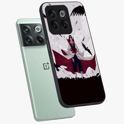 Crimson Crow Ascension Glass Case for 1+10T angled mockup showcasing glossy finish and dramatic gothic design