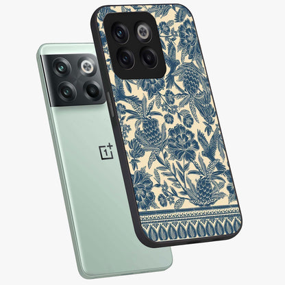 Heirloom Wild Bloom Glass Case for 1+10T angled mockup showcasing glossy finish and rich botanical textures