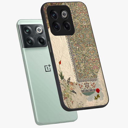 Heritage Textile Layers Glass Case for 1+10T captured at a warm angle highlighting rich fabric patterns, gloss, and edge clarity.