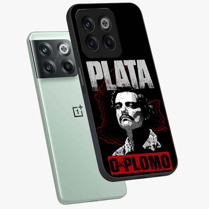 Notorious Crime Empire Glass Case for 1+10T angled mockup showcasing glossy finish and dark urban tones
