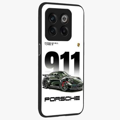 911 Turbo Dominance Glass Case for 1+10T stylish side perspective highlighting sleek edges and high detail sports car illustration