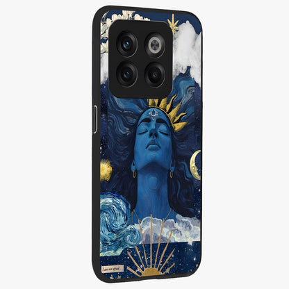 Aesthetic Lord Shiva Glass Case for 1+10T side perspective highlighting vibrant devotional illustration details