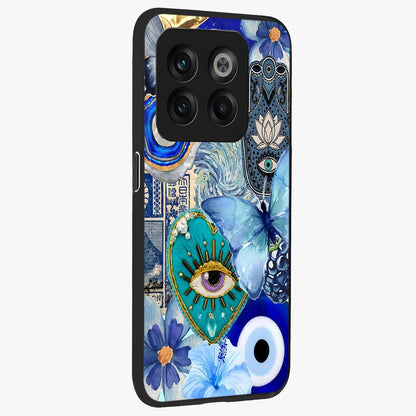 Audrey Zivan Glass Case for 1+10T side perspective highlighting sleek build and premium print detailing