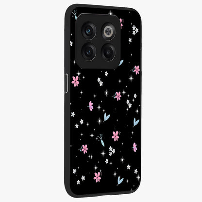 Black Aesthetic Wallpapers Glass Case for 1+10T side perspective highlighting sleek edges and premium dark design