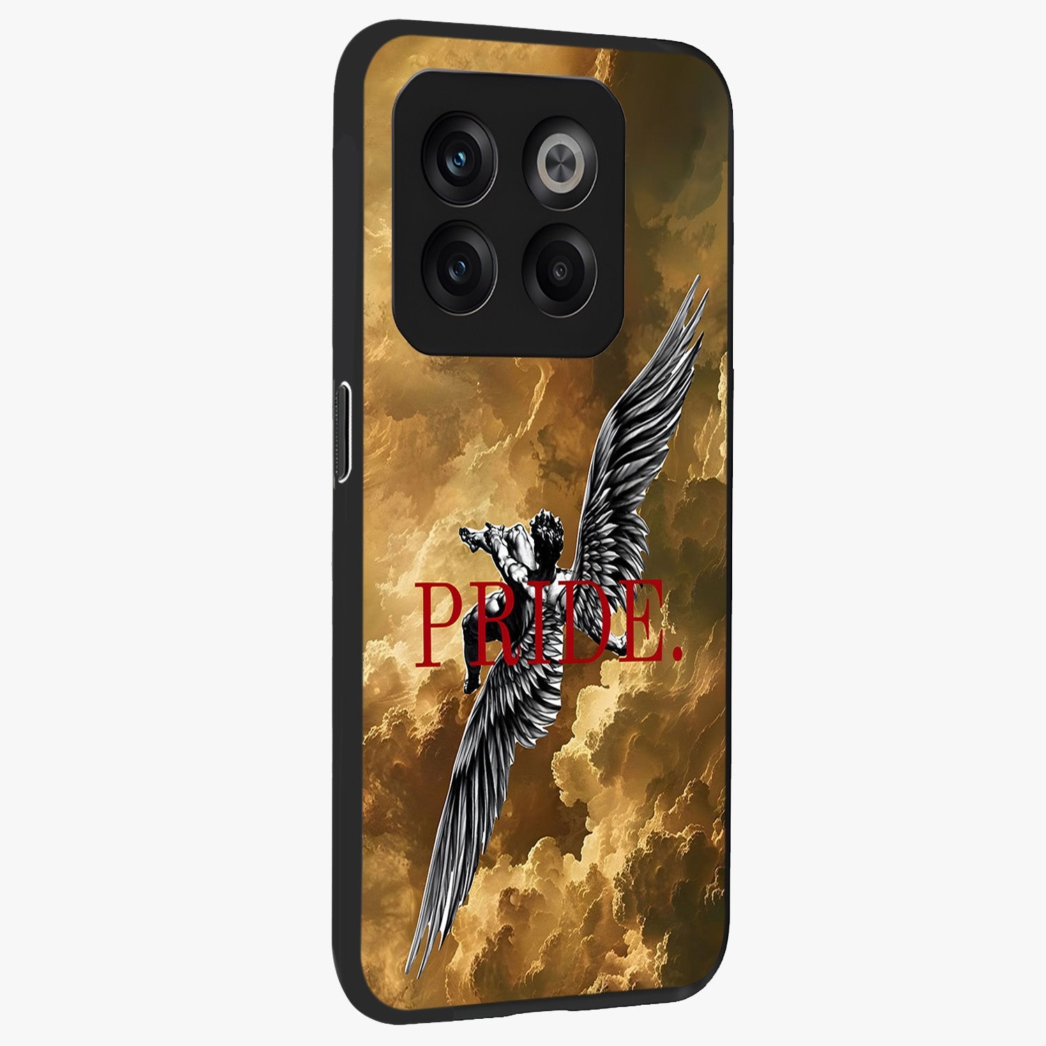 Celestial Fallen Pride Glass Case for 1+10T side perspective highlighting deep space textures and premium edge finish