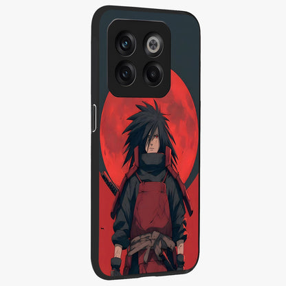Crimson Moon Warlord Glass Case for 1+10T side perspective highlighting powerful illustration details and sleek build