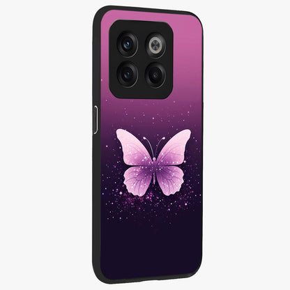 Cute Starry Butterfly Glass Case for 1+10T side perspective highlighting glowing star details and sleek edge finish