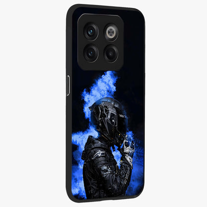 Cyber Sentinel Protocol Glass Case for 1+10T side perspective highlighting sharp digital textures and premium build