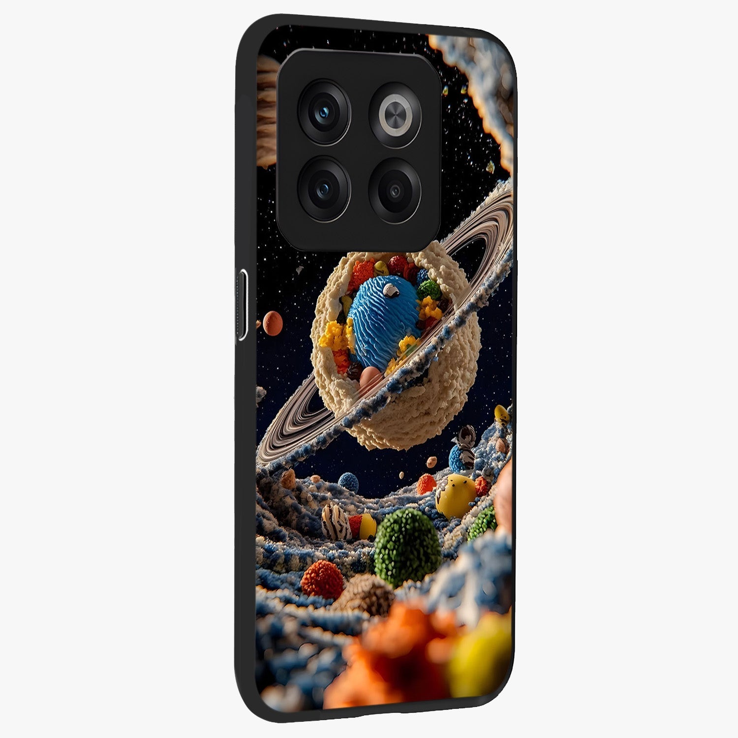 Galactic Dessert Dream Printed Glass Case for 1+10T side perspective highlighting sweet fantasy detailing and smooth build