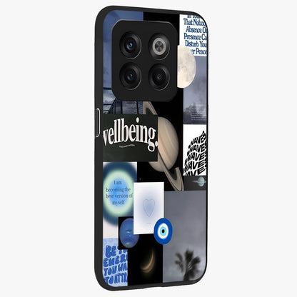 Galactic Energy Collage Glass Case for 1+10T side perspective highlighting bold abstract detailing and sleek build