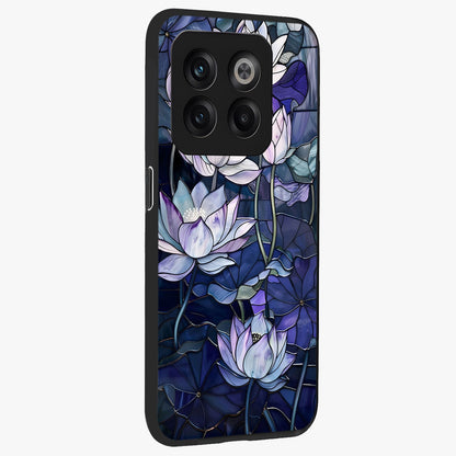 Gloss Petal Rush Glass Case for 1+10T side perspective highlighting smooth edges and rich petal textures