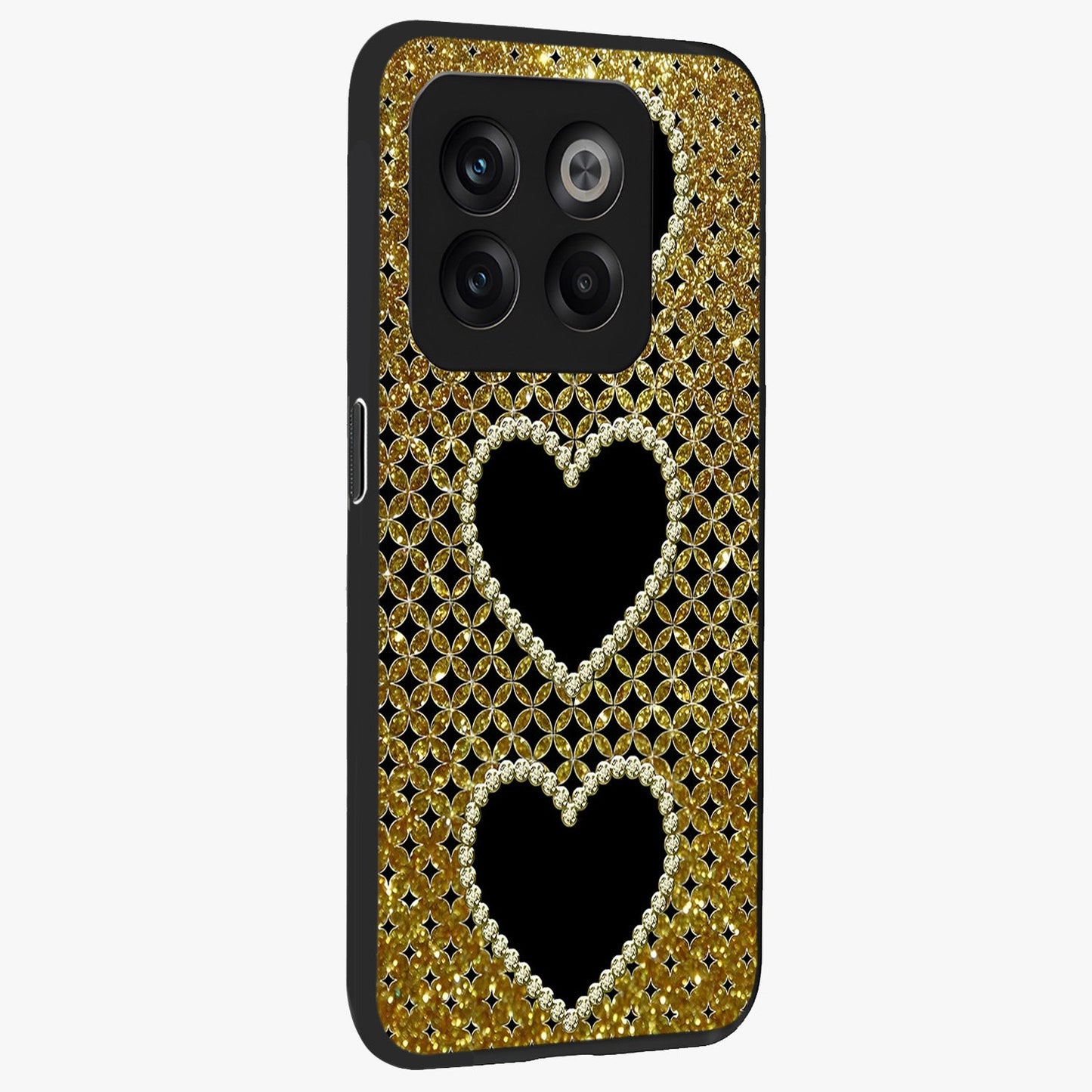 Golden Leaf Dreams Glass Case for 1+10T side perspective highlighting delicate leaf textures and smooth build
