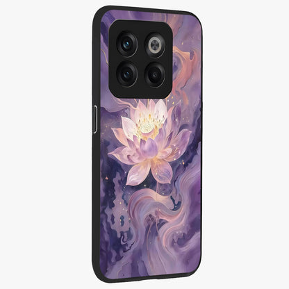 Lavender Lotus Muse Glass Case for 1+10T side perspective highlighting serene lotus textures and premium edges